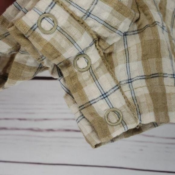 Samara Brown Plaid 2 Pc Infant Shortall Set‎ 6-9 months - Picture 4 of 8